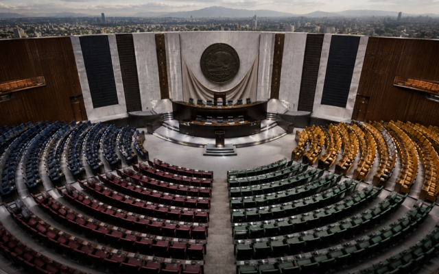 Ilustración editorial sobre los escenarios para la Cámara de Diputados después de 2027